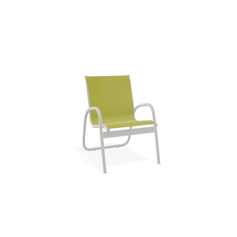 Fauteuil de patio Gardenella, Neige texturée, Lime 38D Sunbrella®