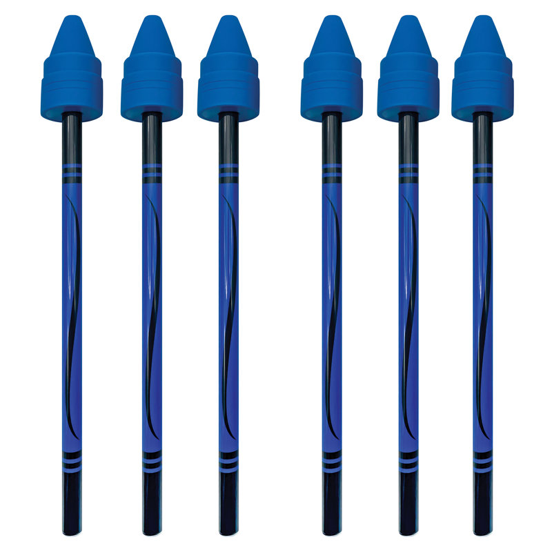 Pointeur de crayons bleus, paquet de 6