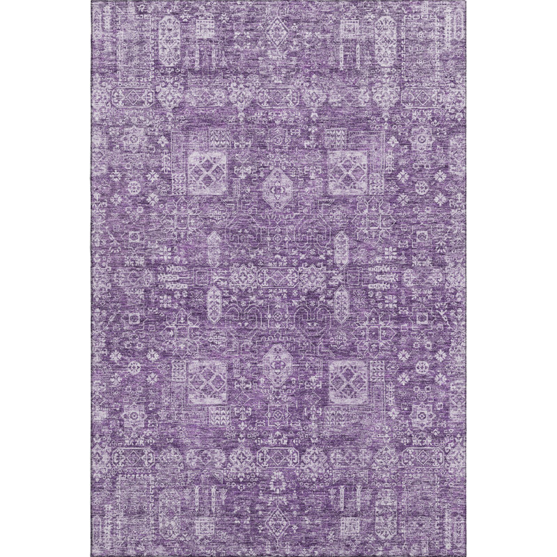 Tapis mauve Premium lavable à la machine, Rectangle 9 pi x 12 pi