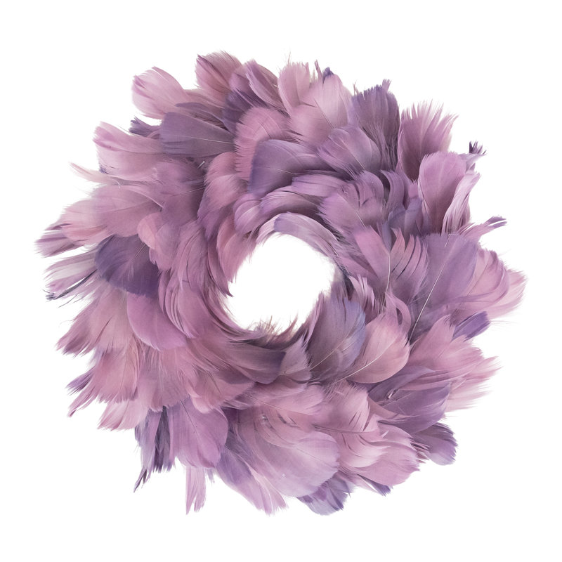Faux Feather 10'' Wreath