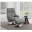 Fauteuil d'appoint en cuir fleur Kandoro