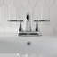 Robinet de salle de bain central à 4 poignées à 3 trous à fixation sur le comptoir à 4 trous Kingston-11174847