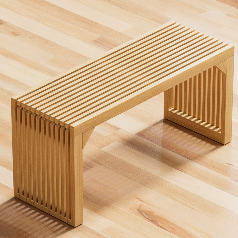 Banc en bois 35 po pour hall d'entrée, salon, cuisine