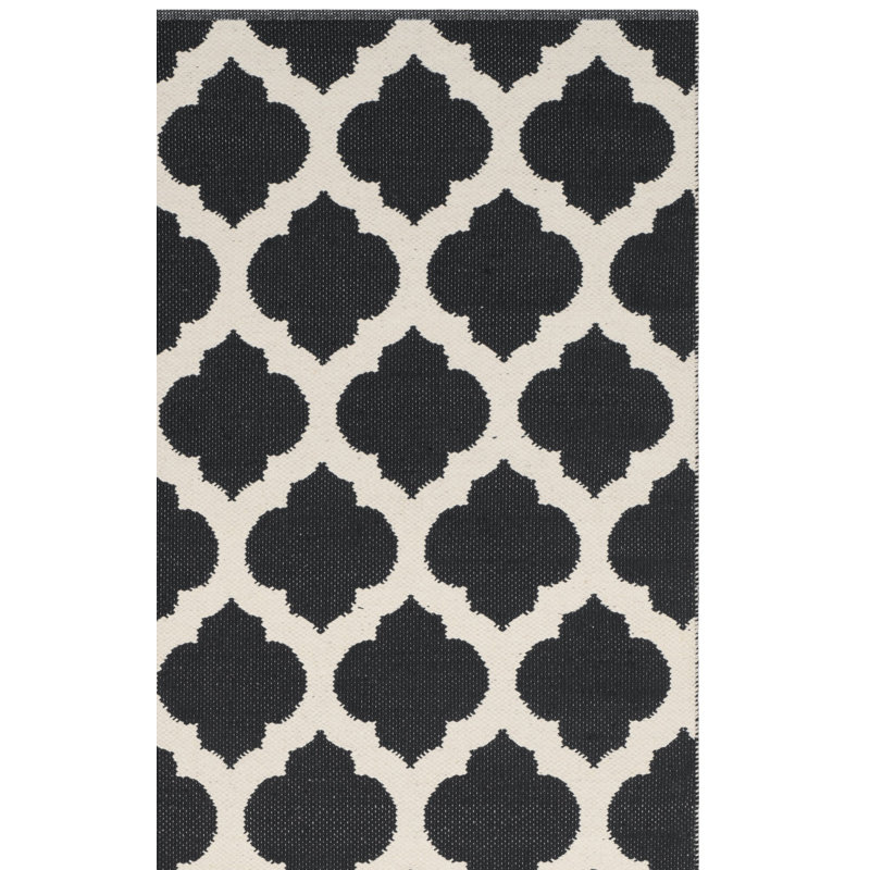 Romona Hand Woven Cotton Geometric Rug, Rectangle 2'6" x 4'