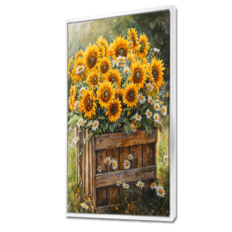 Bess - impressions murales florales, H 60 po x l 28 po, Impression encadrée flottante, Blanc
