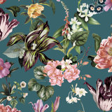 Flora Collection Floral Rhapsody Wallpaper Roll