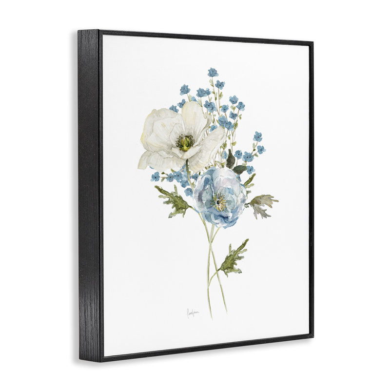 Ensemble de giclées délicates, par Livi Finn, H 14 po x l 11 po, Giclée encadrée noir minuit