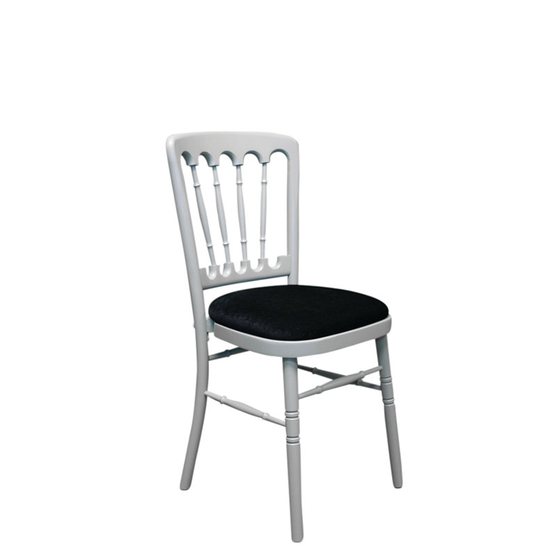 Arroyo 43cm H Polyester Blend Upholstered Slat Back Side Chair, Black, Grey