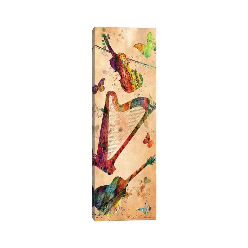 Music III 1 Piece Wrapped Canvas Panoramic Wall Art, 121.92 cm H x 40.64 cm W x 1.91 cm D