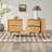 Aizlyn Mid-Century Modern Solid Wood Groove-Handle Nightstands-884636646