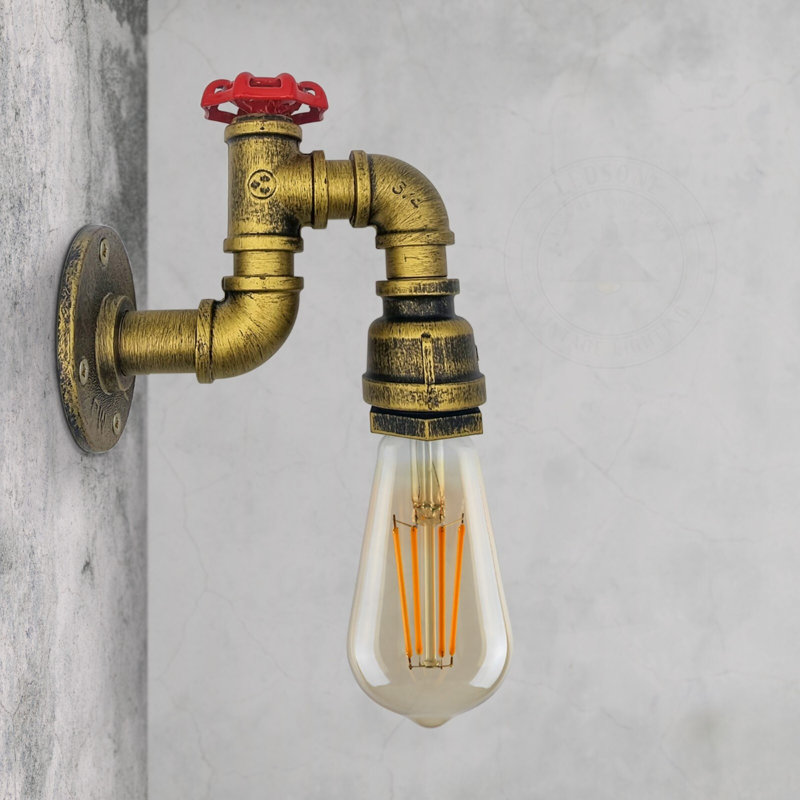 Avina Armed Sconce, Brushed Brass