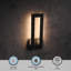 Applique murale d'extérieur à DEL 19 po 5 CCT, grandes lumières murales à intensité variable intégrées, luminaires extérieurs en aluminium, noir mat