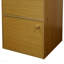 Bibliothèque / étagère en bois 24 po à 2 niveaux avec portes à finition naturelle 24 po