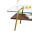 Table basse moderne avec cadre en verre et en métal transparent pour salon