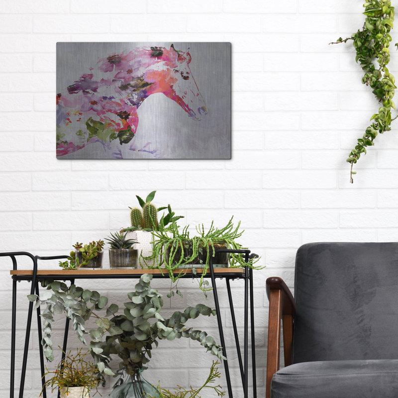 «Abstract Pink Horse» par Irena Orlov, H 12 po x l 16 po