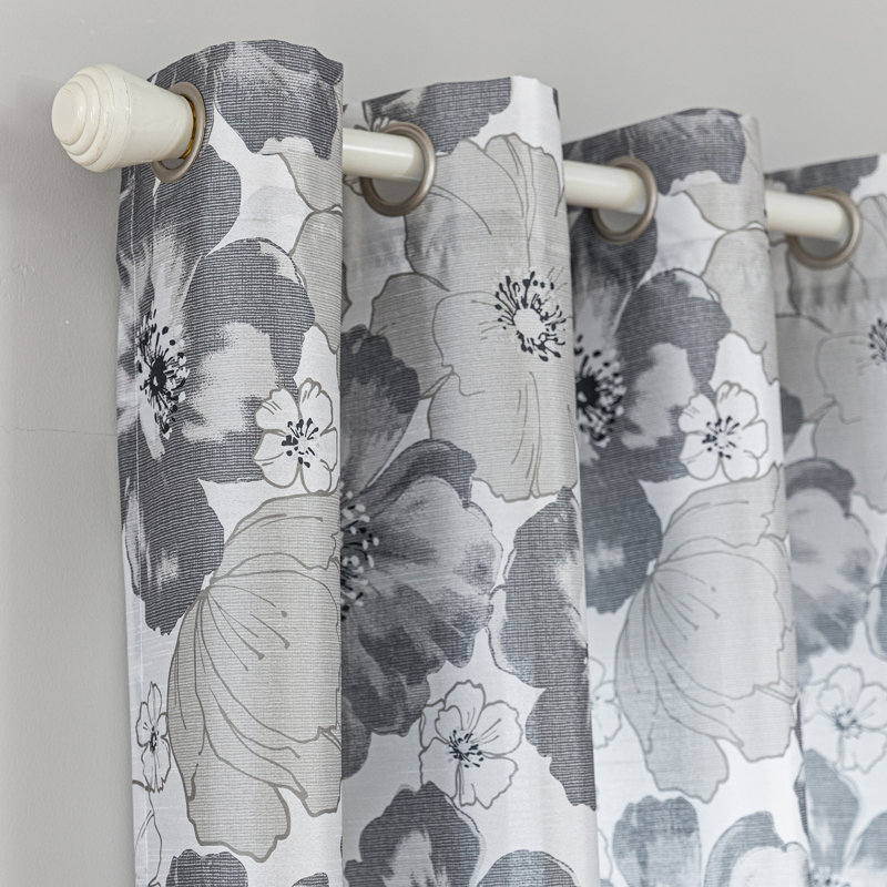 Sheer Curtain Single Panel, Gray