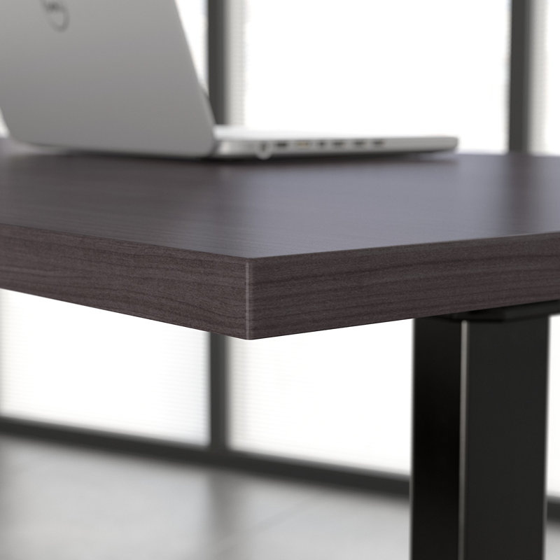Bureau debout à hauteur ajustable Move 80 Series, H 51 po x l 60 po x P 30 po, Gris orage / Noir