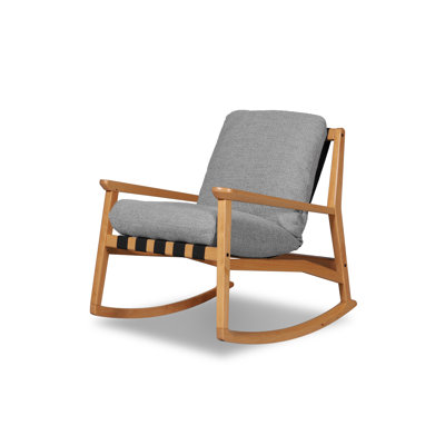 Mid Century Solid Wood Rocking Chair