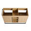Meuble-lavabo autoportant 48 po avec double lavabo en résine, 2 portes à fermeture douce et 3 tablettes de rangement ouvertes