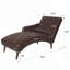 Chaise longue capitonnée en cuir PU avec coussin-771842224