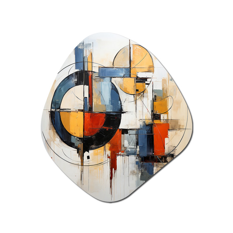 Brantley - forme irrégulière, art mural Mid-Century en métal, sculpture murale asymétrique en métal, H 28 po x l 25 po