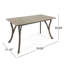 Table de salle à manger d'extérieur Ravie, plateau rectangulaire à lattes de 59 pouces, bois gris