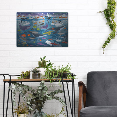  «Arctic Ocean Color» par DoodleScapes, art mural en métal, 16 po x 12 po