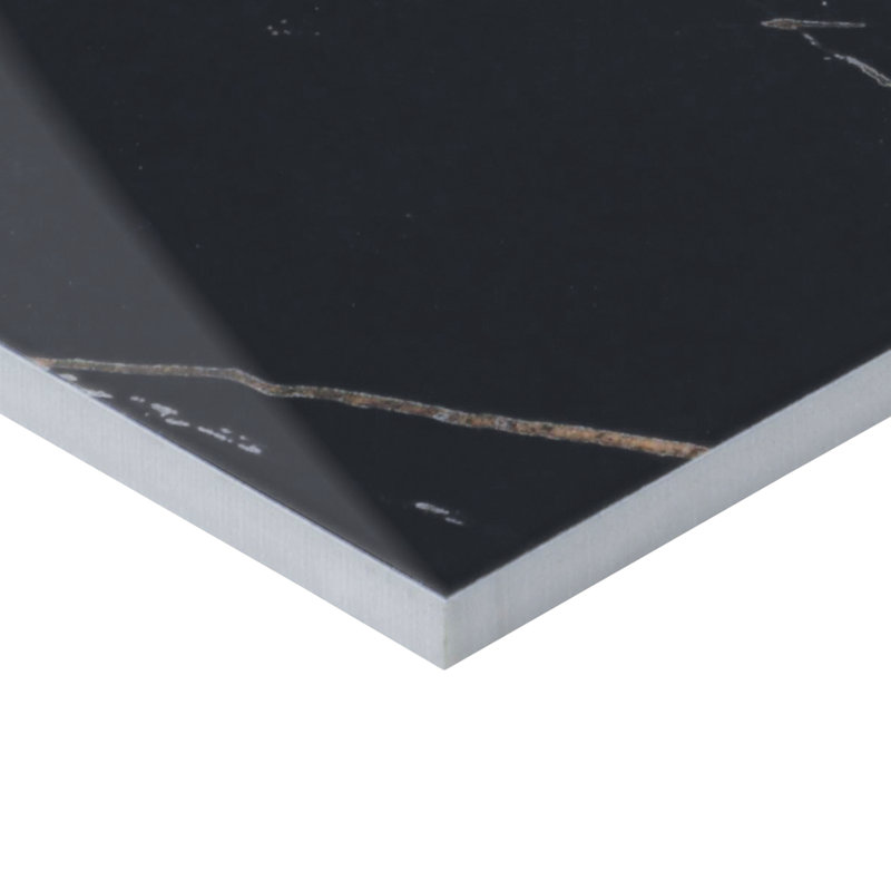 Carreau de porcelaine polie 12 po x 24 po Daltile Perpetuo (9 pièces par carton) (17,01 pi² par carton), Infini noir