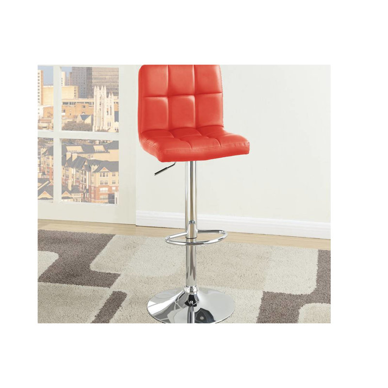 BAR STOOL In Red, Chrome