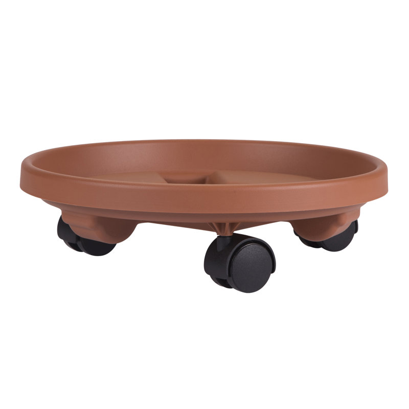 Traditional Plastic Indoor/Outdoor Plant Caddy, 3.5" H x 12" W x 12" D