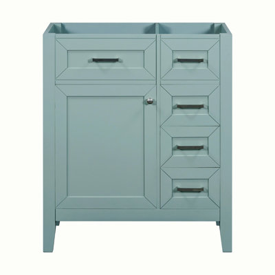 Bathroom Vanity without Sink, with Drawers, Solid Frame and MDF Board