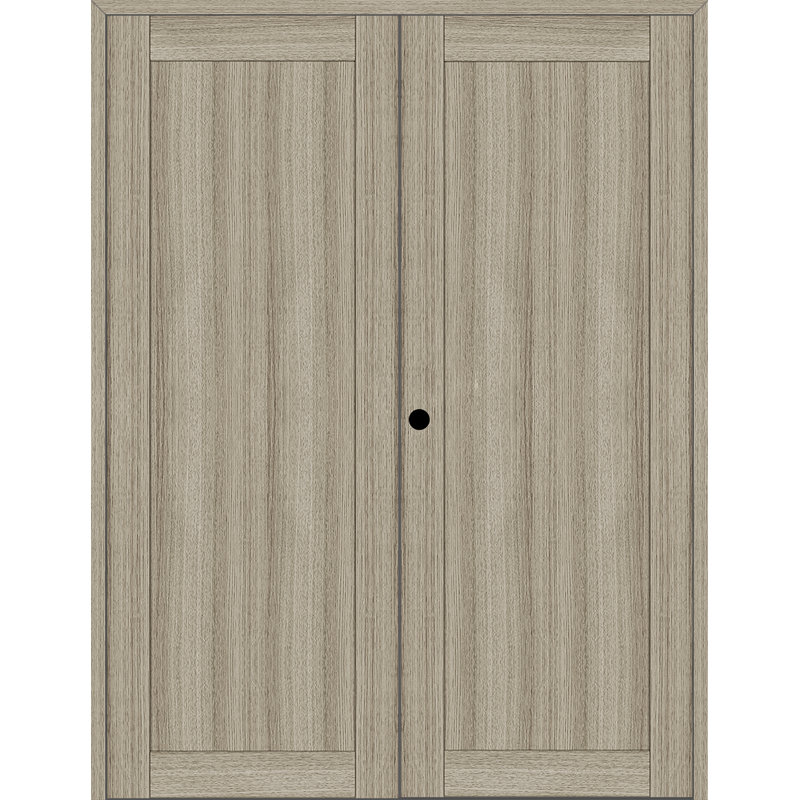Porte intérieure battante en bois manufacturé 1 panneau Shaker, Shambor, 71,75 po x 95,24 po, Droite
