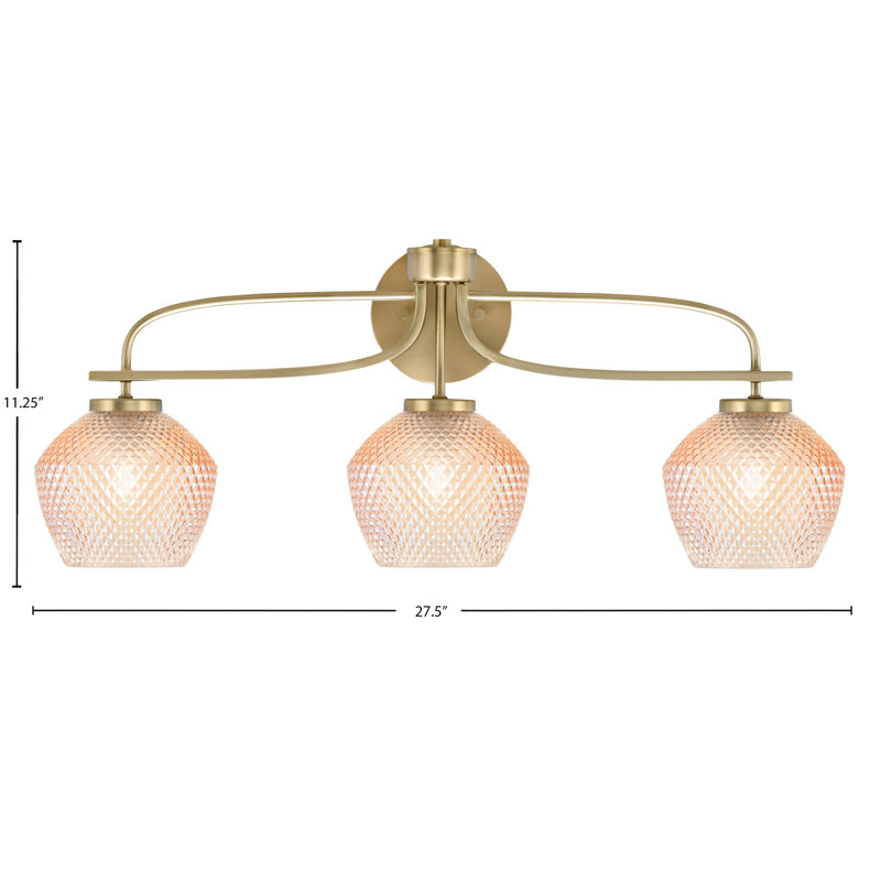 Barre d'éclairage de salle de bain Cavella, 7.75" H x 31.5" W x 7.75" D