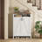 6-Tier 24 Pairs Shoe Cabinet With Doors And Adjustable Shelves-429093487