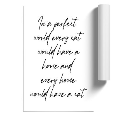 Cat - Unframed Typography