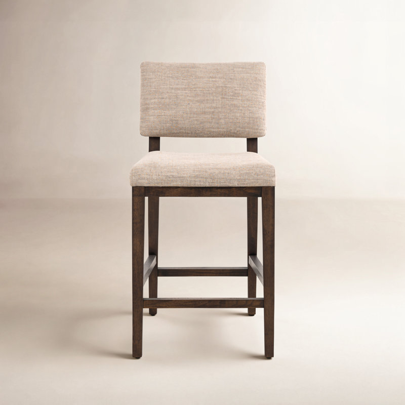 Sokrates Upholstered Stool, Counter Stool (27.25" Seat Height), Alcala Fawn