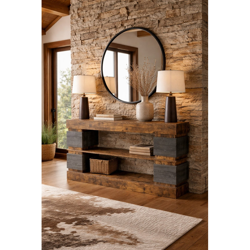 Timberline Block Modern Console Table