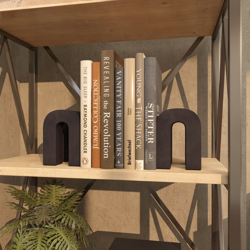 Alexandrea Decorative Bookends, Black