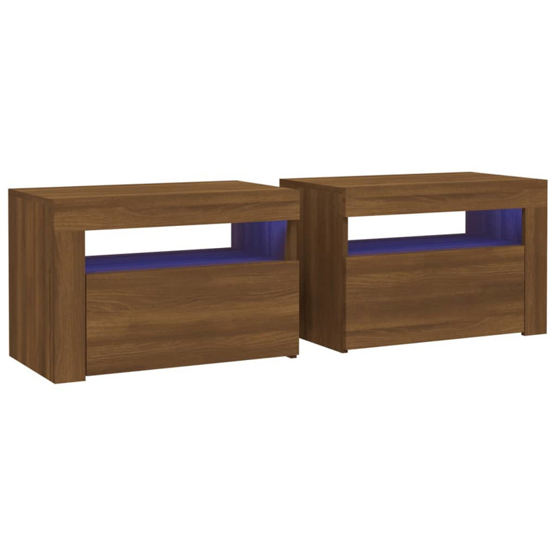 Table de chevet Winnex en brun