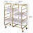 Washed Serving Cart With 3 Adjustable Trays-1261612941