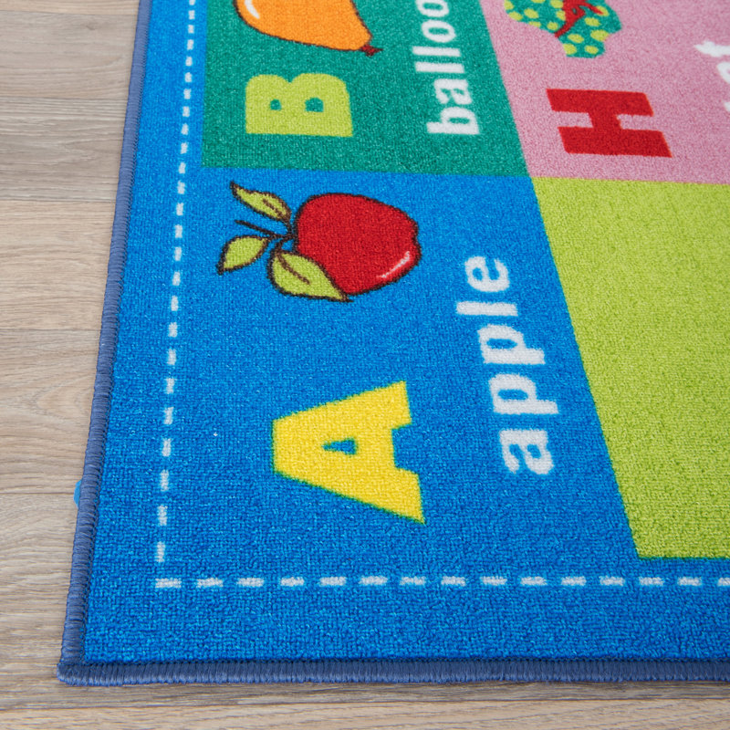 Jeromy Tufted Kids Multi-Colored Non-Slip Rubber-back Area Rug, Rectangle 5' x 7'