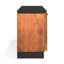 Meuble télé 63 po, pour téléviseur jusqu'à 70 po, sans assemblage, console en peuplier noir 63 po, compatible, assemblage et bois