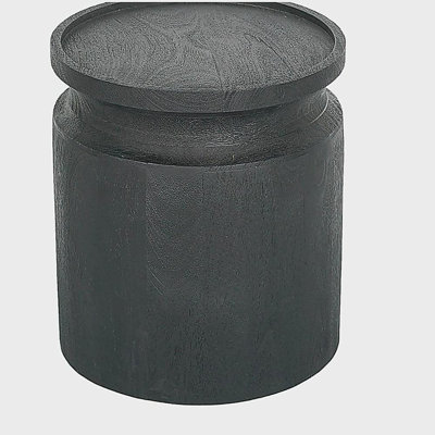 Charmante table d'appoint cylindrique en bois pour une décoration polyvalente