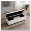Banc de rangement en lin capitonné-715708959