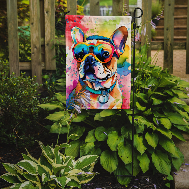 Drapeau de jardin Hippie Dawg, Bouledogue français