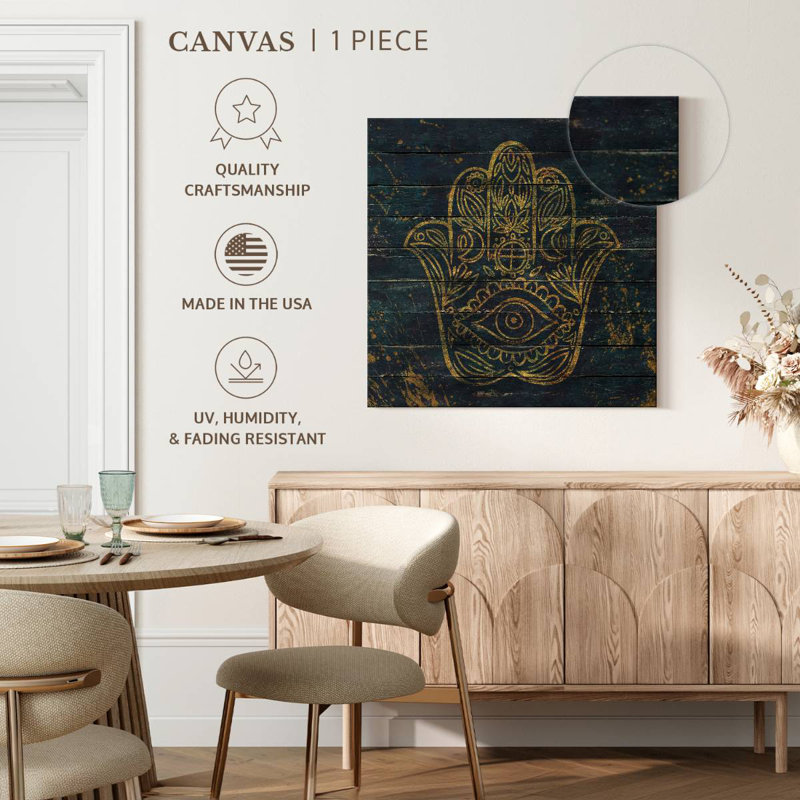 Adella Hamsa, 36" H x 36" W