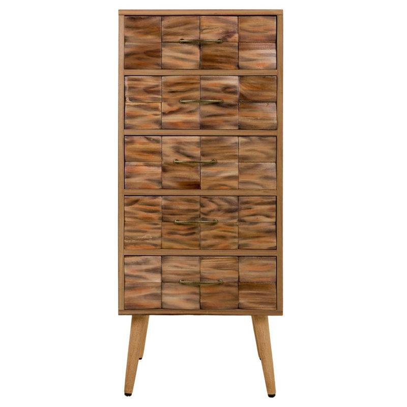 Dore Solid Wood 44cm W 5 - Drawer Chest of Drawers