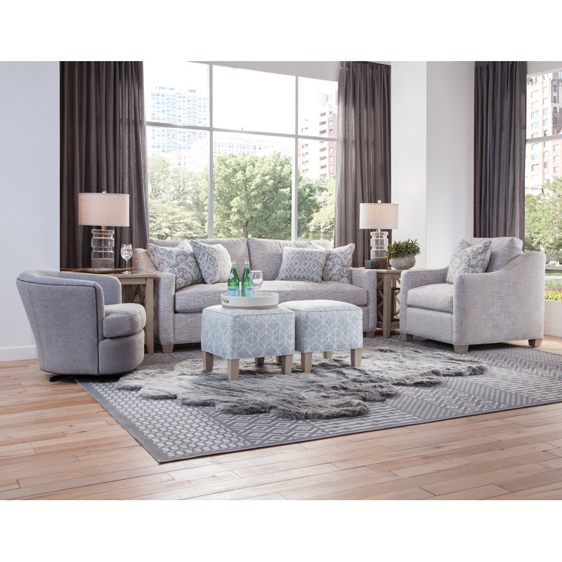 Oliver Sofa, Natural Finish, Frond Melon; 0448-24