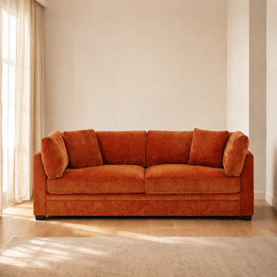 Modern Flared Arms Sofa with High-Density Breathable Cushions, Durable Stable Support Legs, Compact Space-Saving Design