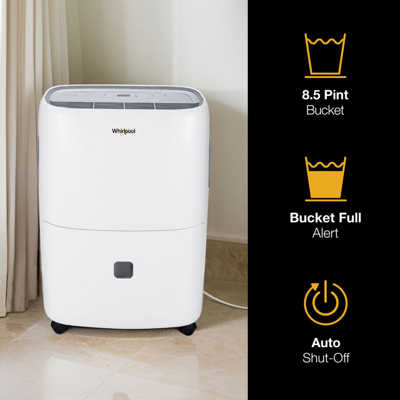 Whirlpool White 30-Pint Portable Energy Star Dehumidifier